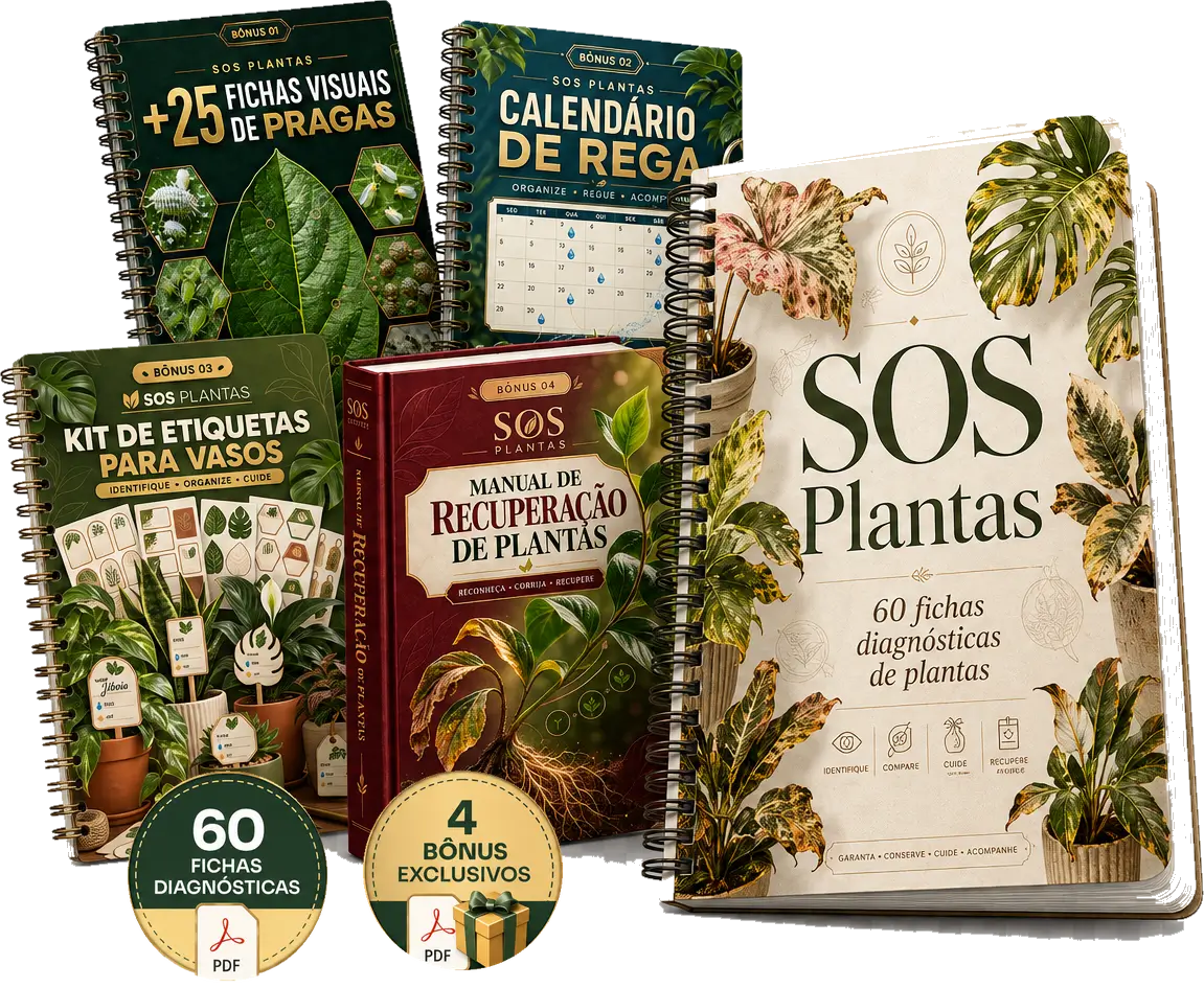 SOS Plantas com fichas diagnósticas e bônus exclusivos